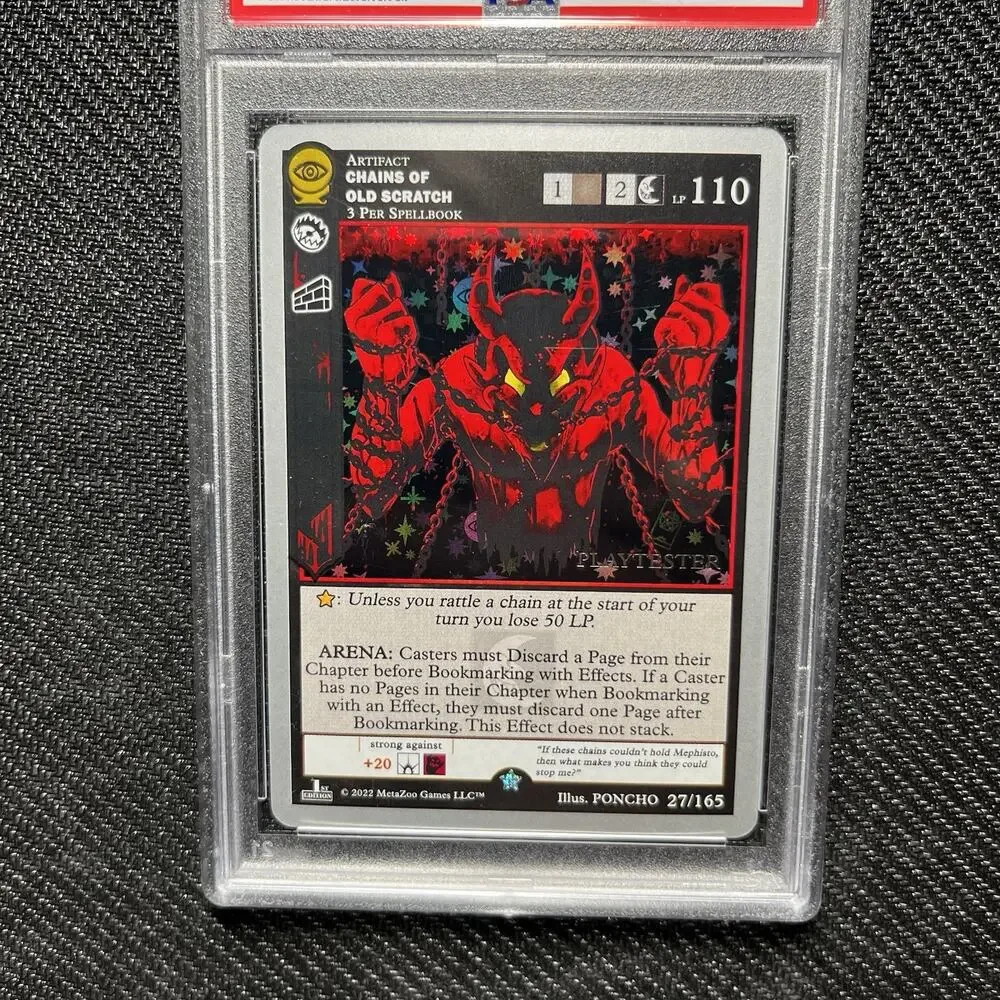 MetaZoo Chains Of Old Scratch PlayTester PSA 8 NM-MT Seance Full Holo 27/165